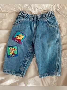 vintage pooh bear baby denim jeans